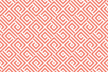 Abstract geometric pattern. A seamless vector background. White and pink ornament. Graphic modern pattern. Simple lattice graphic design