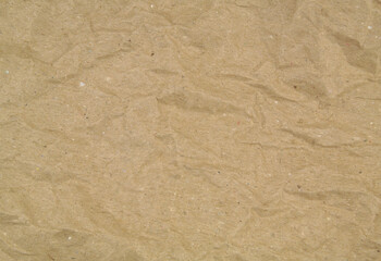 Crumpled craft paper background or pattern