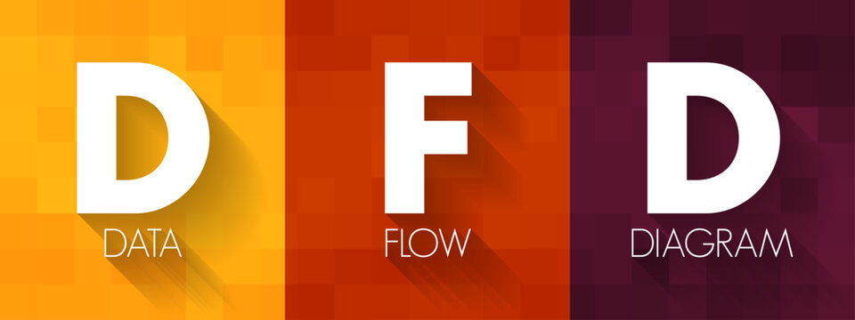 DFD - Data Flow Diagram is a way of representing a flow of data through a process or a system, acronym concept background