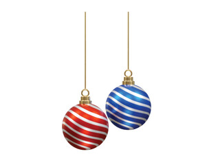 Christmas ball icon 3d rendering vector illustration