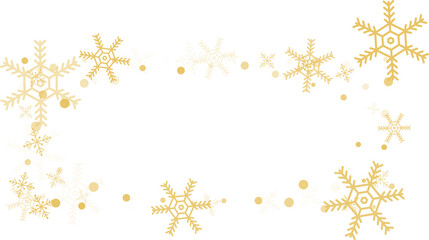 Golden snowflake background