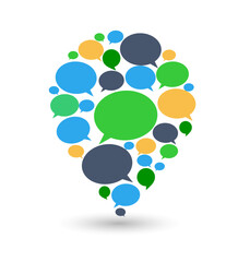 Modern Chat bubble vector icon