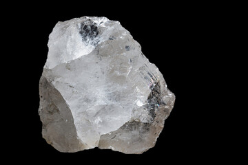 quartz crystal on black