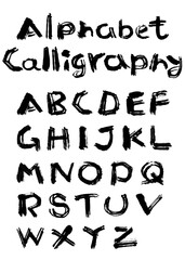 Rough Calligraphy Alphabet 