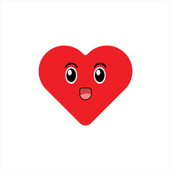 Fototapeta premium Cute Heart Character Design Vector