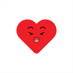 Cute Heart Character Design Vector