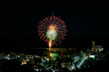 fire works on the sea