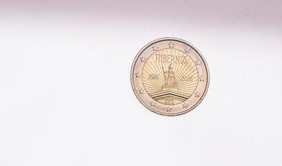 Spanish circulating commemorative coin 2 Euro?Circumnavigation. European bimetallic coin.