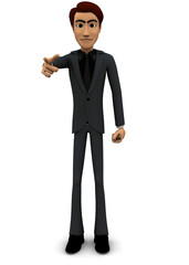 Fototapeta premium 3d man angry and pointing concept
