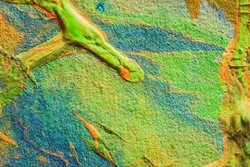 Impressionism as art abstract background. Paint texture closeup