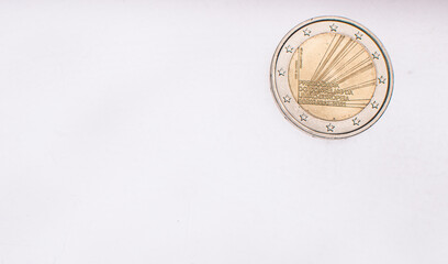 Circulating commemorative coin 2 Euro Institute of Neurology and Genetics 2020 Cyprus. European...