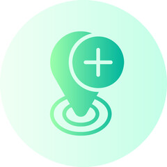 Fototapeta premium add gradient icon