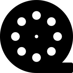 film spool circle thin line edit, editing icon