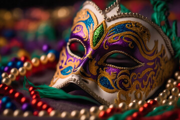 venetian carnival mask mardi gras - obrazy, fototapety, plakaty