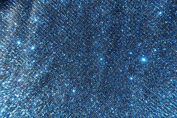 Texture of shiny electric blue lurex fabric
