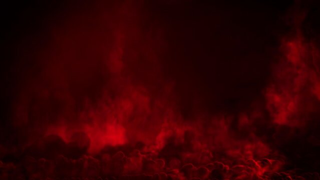 scary red smoke or clouds frame for content in slow-mo - crysis concept - loop video