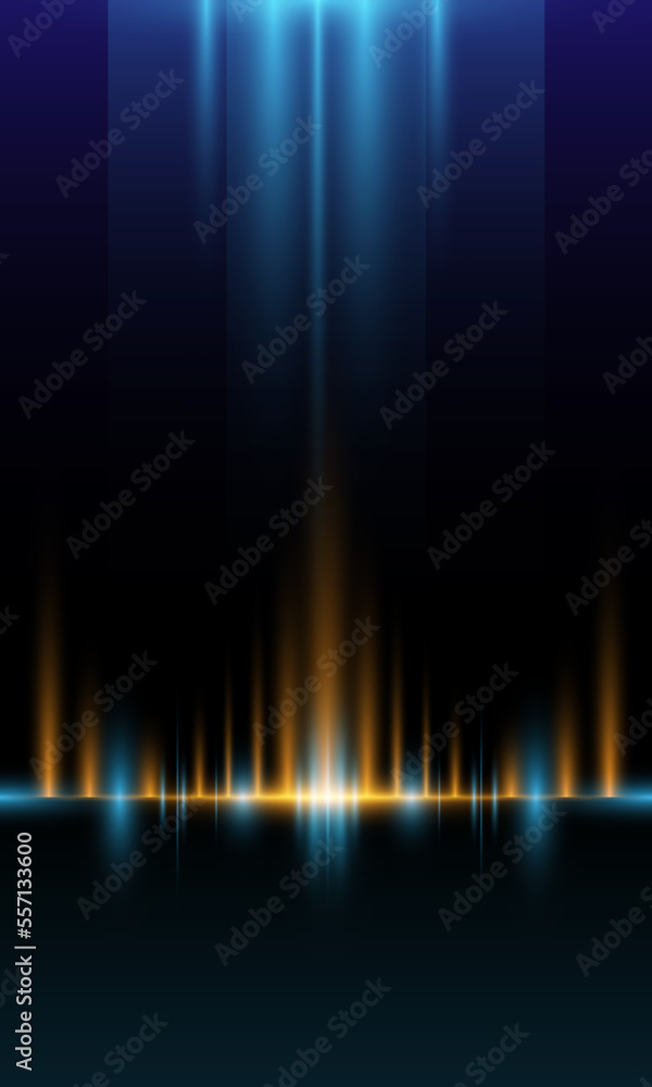 Canvas Prints Abstract light rays effect background. Abstract technology futuristic background with glowing light effect. Neon light on black background. Glow in the dark vector illustration.