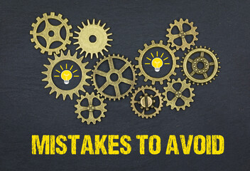 mistakes to avoid	 - obrazy, fototapety, plakaty