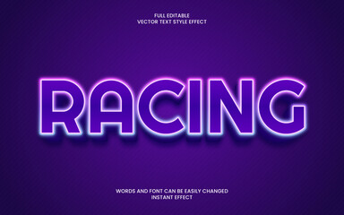 Obraz premium Racing Text Effect