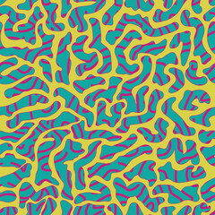 Colorful seamless retro 90s pattern