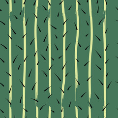 Surface of green cactus with needles pattern