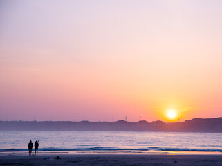 屏風ヶ浦の夕日