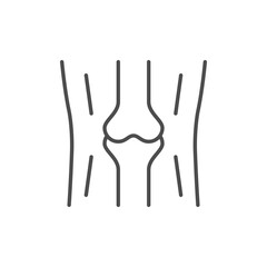 Knee joint line outline icon
