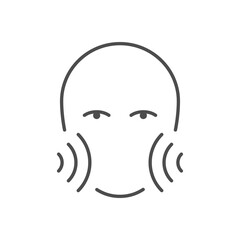 Medical scan line outline icon