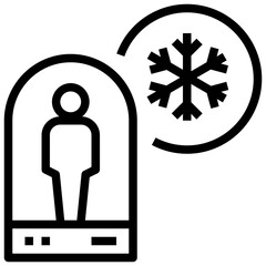 cryogenics outline style icon