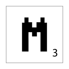 Pixel Alphabet M