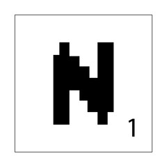 Pixel Alphabet N