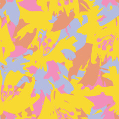 Floral Brush strokes Seamless Pattern Design