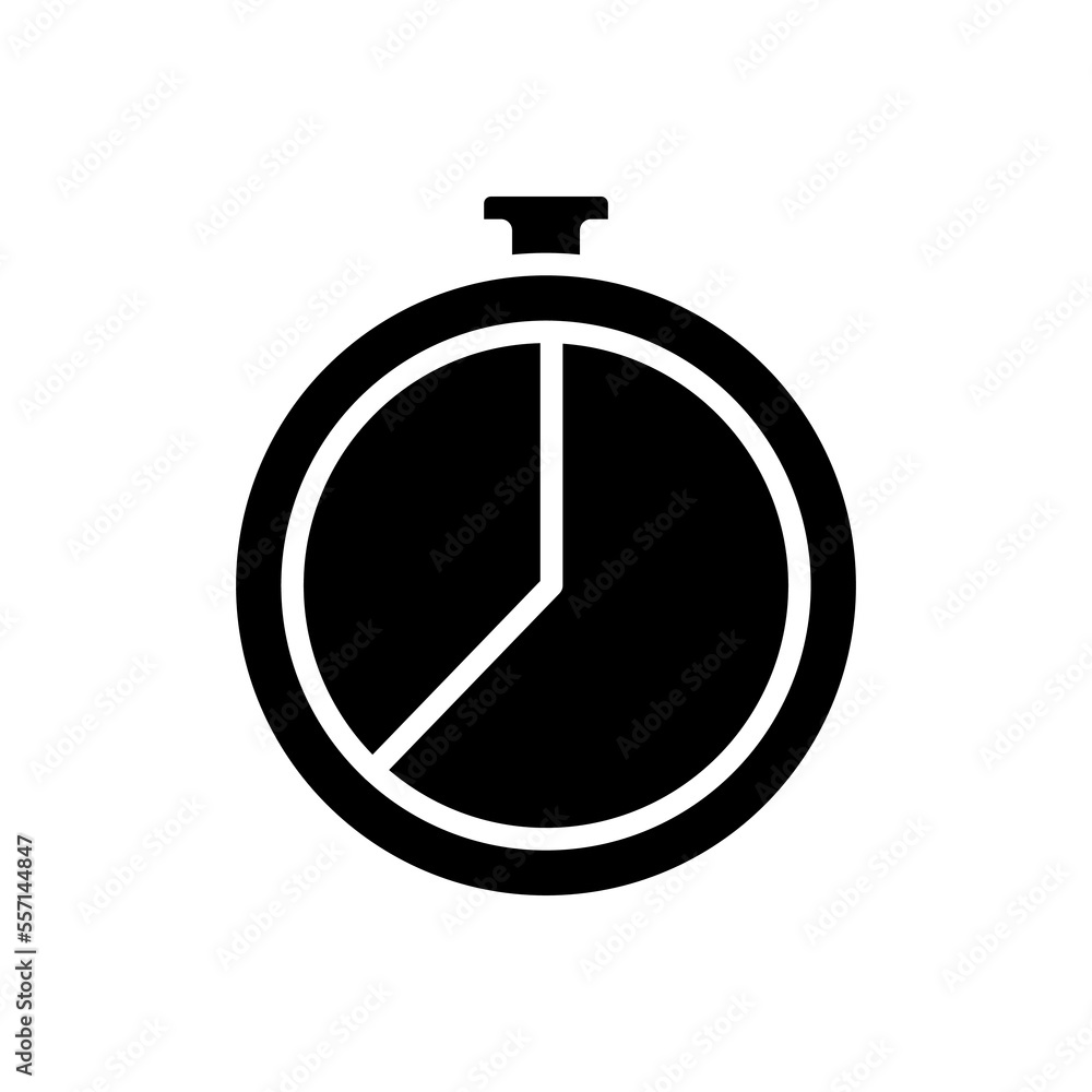 Poster countdown timer black glyph icon. keep tracking time. stopwatch tool. timing during cooking. count-u