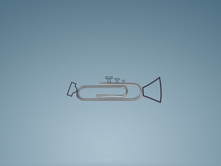 Paper Clip and Trumpet Cornet, music instrument idea.