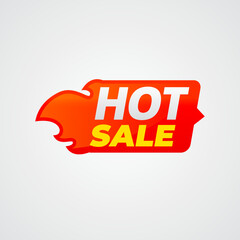 Hot sale label vector banner, discount sign symbol tag design element for media promotion