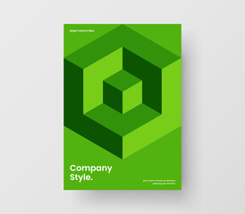 Bright brochure vector design concept. Original geometric pattern postcard template.
