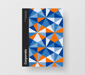 Colorful corporate identity design vector illustration. Modern geometric pattern poster layout.