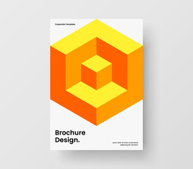 Unique placard design vector concept. Minimalistic geometric pattern corporate cover illustration.