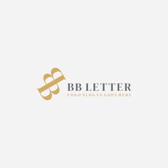 BB Letter gold logo vector image
