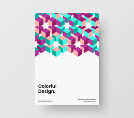 Abstract brochure vector design concept. Multicolored geometric pattern banner template.