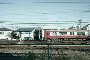 Naklejka premium train on the railway