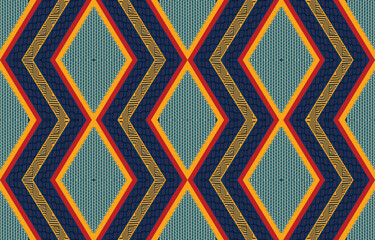 Ethnic fabric texture pattern Abstract Geometric Vector 