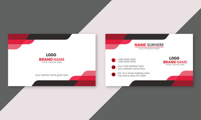 Corporate business card and template design. modern and simple card.
