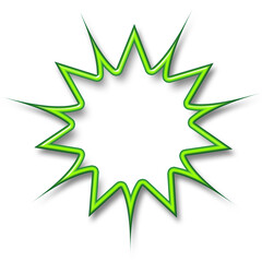Green Neon Sign Star Shaped Light