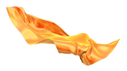 Golden wavy silk satin cloth flying