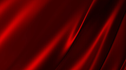 Luxury red satin smooth fabric background - obrazy, fototapety, plakaty