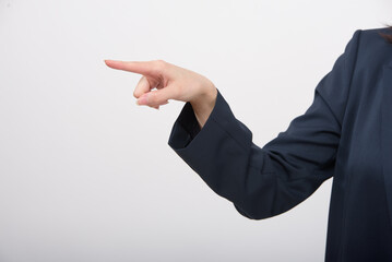 Portrait of successful business asian over white background
