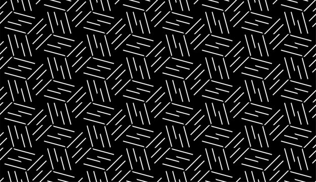 Vector geometric seamless pattern.Modern geometric background with filled surfaces.Seamless abstract geometric pattern.Abstract geometric pattern with stripes, lines. A seamless vector background.