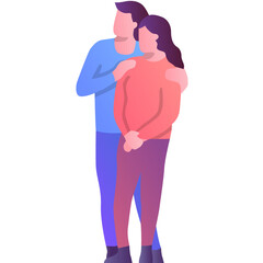 Man woman couple vector people character icon