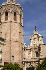 Fototapeta na wymiar Saint Mary Cathedral and the Miguelete tower, Valencia, Spain